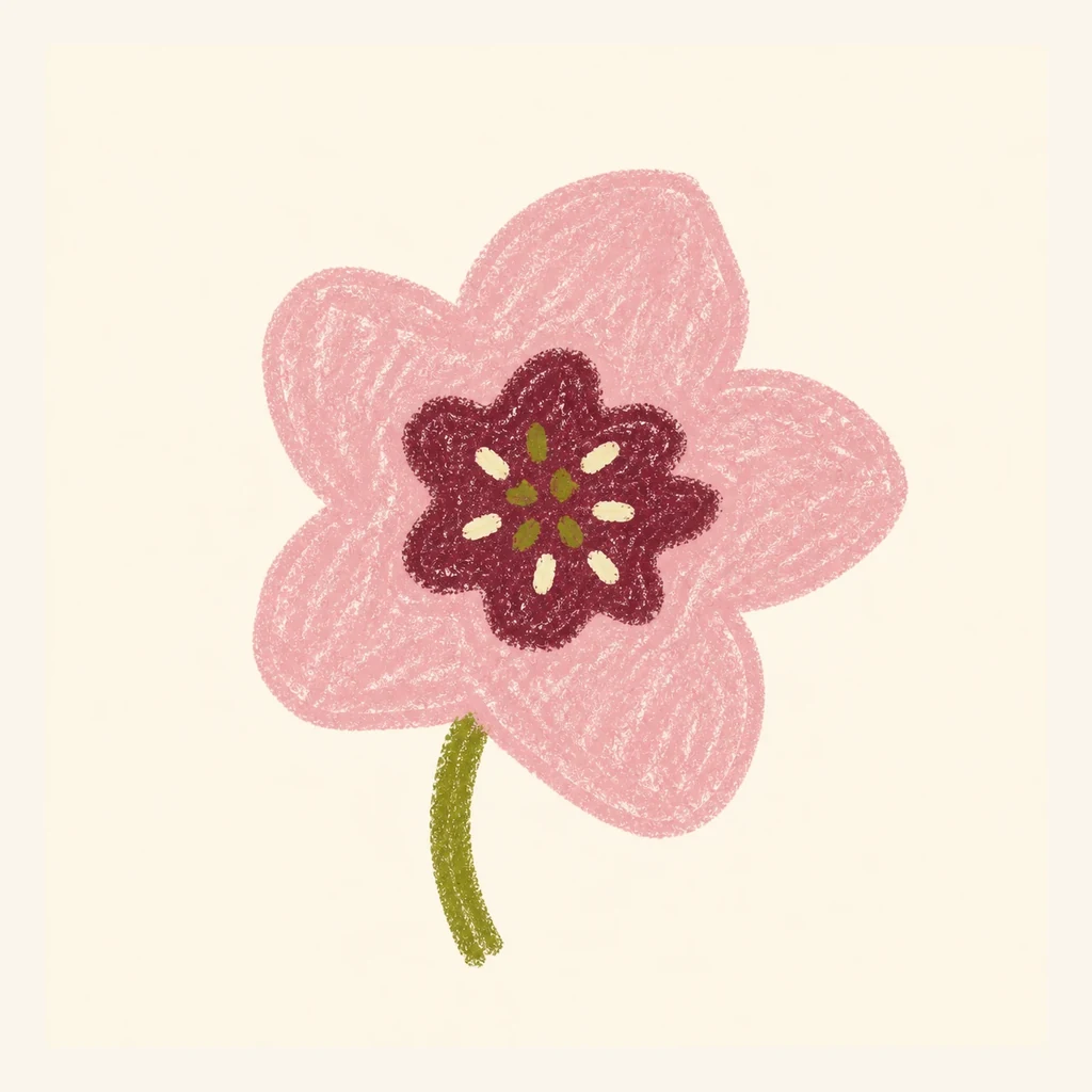 ヘレボルスの花のらくがき表示