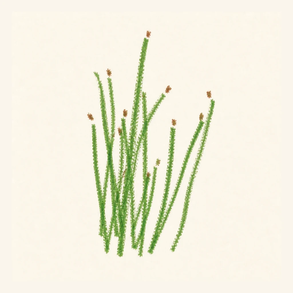 イグサの茎のらくがき表示