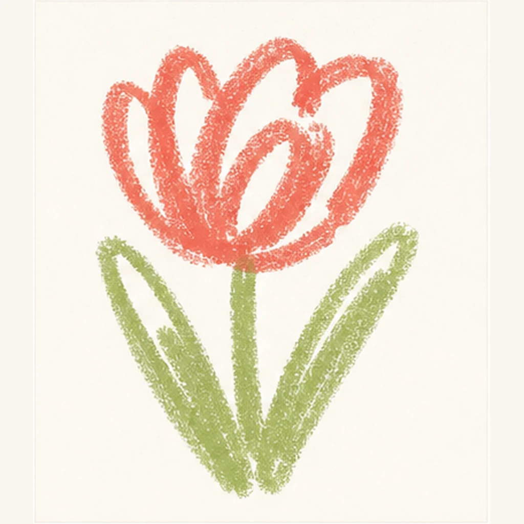 チューリップの花のらくがき表示